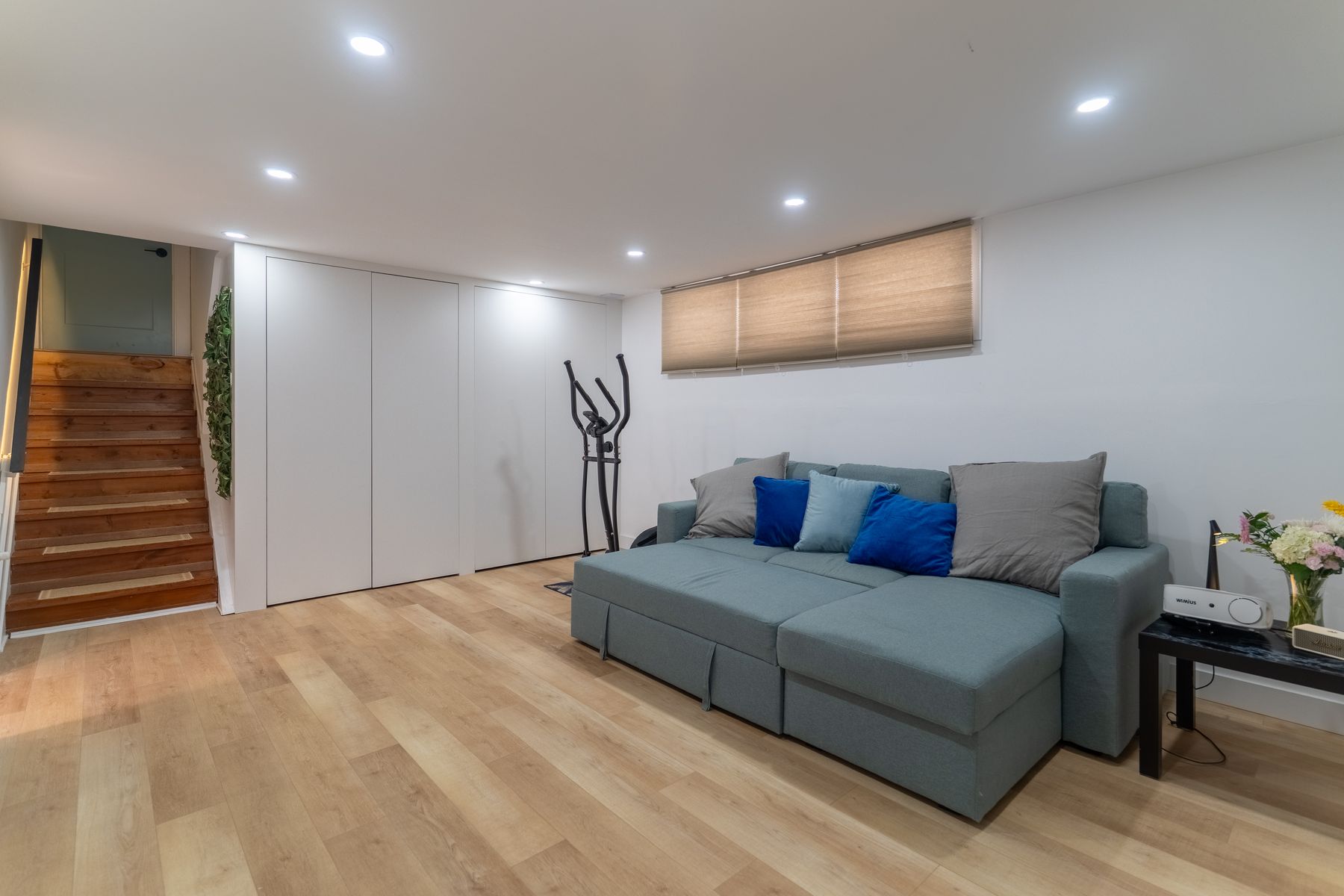 Finished basement by Coronation Construction